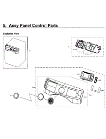 Control Panel parts for Samsung Washer WF45M5500AZ/A5-00 from AppliancePartsPros.com