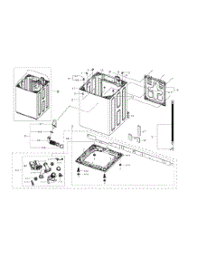Frame Assy parts for Samsung Washer WA422PRHDWR/AA-02 from AppliancePartsPros.com