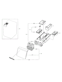 Drawer parts for Samsung Washer WF395BTPAWR/A2-00 from AppliancePartsPros.com