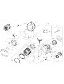 Tub & Drum parts for Samsung Washer WF45K6500AW/A2-00 from AppliancePartsPros.com