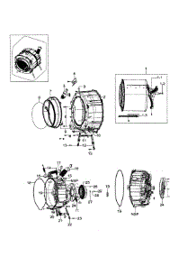 Drum Assy parts for Samsung Washer WF306LAW/XAA-00 from AppliancePartsPros.com