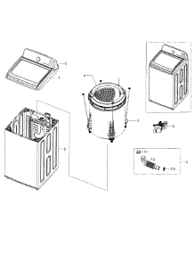 Main Sections parts for Samsung Washer WA52J8060AW/A2-01 from AppliancePartsPros.com