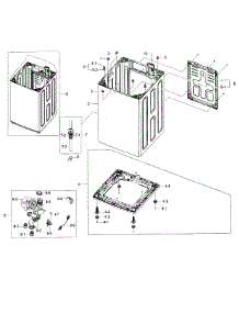Frame parts for Samsung Washer WA52J8060AW/A2-01 from AppliancePartsPros.com