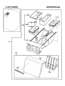 Drawer Assy parts for Samsung Washer WF405ATPASU/AA-00 from AppliancePartsPros.com