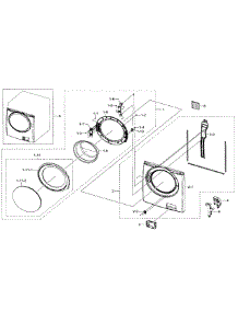 Frame Front & Door parts for Samsung Washer WF330ANB/XAA-01 from AppliancePartsPros.com