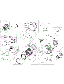 Tub & Drum parts for Samsung Washer WF42H5200AW/A2-00 from AppliancePartsPros.com