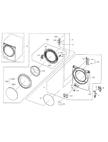 Frame Front & Door parts for Samsung Washer WF42H5200AW/A2-00 from AppliancePartsPros.com