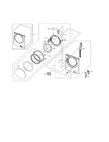 Front Frame & Door parts for Samsung Washer WF338AAB/XAA-01 from AppliancePartsPros.com