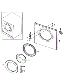 Front Assy parts for Samsung Washer WF-J1254/XAA-00 from AppliancePartsPros.com