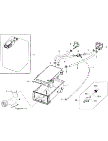 Drawer Housing parts for Samsung Washer WF361BVBEWR/A2-01 from AppliancePartsPros.com