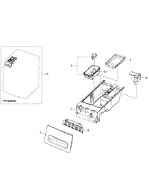 Drawer Assy parts for Samsung Washer WF363BTBEUF/A2-01 from AppliancePartsPros.com