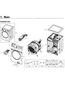 Main Asy parts for Samsung Washer WF350ANP/XAA-01 from AppliancePartsPros.com