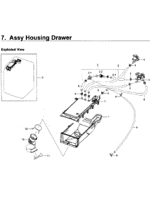 Housing Drawer parts for Samsung Washer WF350ANP/XAA-01 from AppliancePartsPros.com