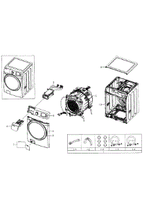 Main Section parts for Samsung Washer WF511ABR/XAA-02 from AppliancePartsPros.com