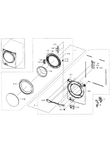 Front Section parts for Samsung Washer WF520ABP/XAA-05 from AppliancePartsPros.com