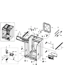 Frame parts for Samsung Washer WF350ANR/XAA-05 from AppliancePartsPros.com