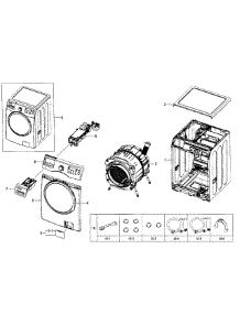 Main Section parts for Samsung Washer WF350ANR/XAA-05 from AppliancePartsPros.com