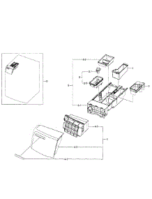 Drawer parts for Samsung Washer WF520ABP/XAA-07 from AppliancePartsPros.com