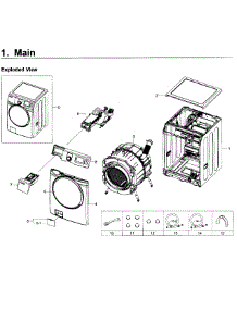 Main Asy parts for Samsung Washer WF419AAW/XAA-01 from AppliancePartsPros.com