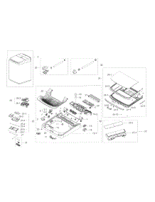 Cover Top parts for Samsung Washer WA50K8600AW/A2-00 from AppliancePartsPros.com