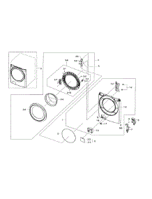 Frame Front & Door parts for Samsung Washer WF42H5200AF/A2-00 from AppliancePartsPros.com