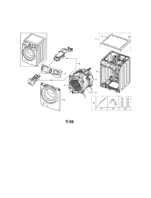 Main Unit parts for Samsung Washer WF45N5300AV/US-00 from AppliancePartsPros.com