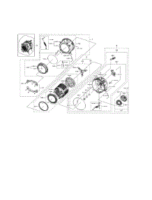 Tub & Drum parts for Samsung Washer WF45N5300AV/US-00 from AppliancePartsPros.com