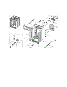 Frame & Cover parts for Samsung Washer WF45N5300AV/US-00 from AppliancePartsPros.com