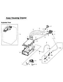 Drawer Housing parts for Samsung Washer WF457ARGSGR/AA-01 from AppliancePartsPros.com