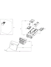 Drawer parts for Samsung Washer WF520ABW/XAA-06 from AppliancePartsPros.com