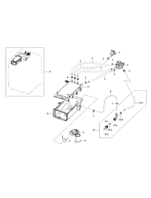Housing Drawer parts for Samsung Washer WF42H5600AW/A2-00 from AppliancePartsPros.com