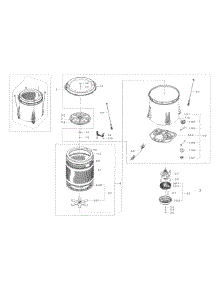 Tub Parts parts for Samsung Washer WA45K7600AW/A2-00 from AppliancePartsPros.com