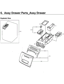 Drawer Asy parts for Samsung Washer WF45M5100AW/A5-11 from AppliancePartsPros.com
