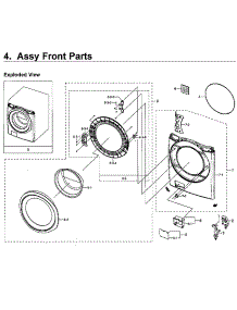 Front Parts parts for Samsung Washer WF45M5100AW/A5-11 from AppliancePartsPros.com