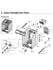 Frame & Cover Parts parts for Samsung Washer WF45M5100AW/A5-11 from AppliancePartsPros.com