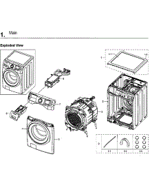 Main Asy parts for Samsung Washer WF45M5100AW/A5-11 from AppliancePartsPros.com