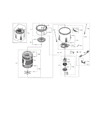 Tub parts for Samsung Washer WA45M7050AW/A4-04 from AppliancePartsPros.com