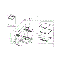 Cover Tops parts for Samsung Washer WA45M7050AW/A4-04 from AppliancePartsPros.com