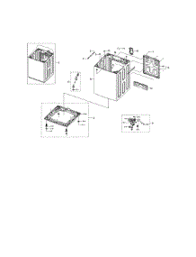 Frame & Case parts for Samsung Washer WA45M7050AW/A4-04 from AppliancePartsPros.com