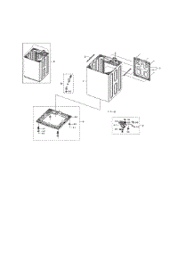 Frame parts for Samsung Washer WA50K8600AV/AA-00 from AppliancePartsPros.com