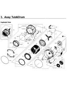 Tub & Drum parts for Samsung Washer WF350ANP/XAA-02 from AppliancePartsPros.com