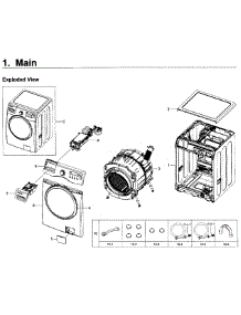 Main Asy parts for Samsung Washer WF350ANP/XAA-02 from AppliancePartsPros.com