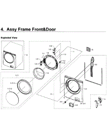 Frame Front & Door parts for Samsung Washer WF350ANP/XAA-02 from AppliancePartsPros.com