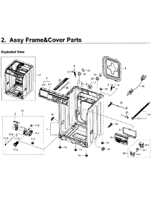 Frame Cover & Parts parts for Samsung Washer WF350ANP/XAA-00 from AppliancePartsPros.com