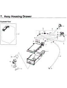 Housing Drawer parts for Samsung Washer WF350ANP/XAA-00 from AppliancePartsPros.com