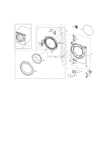 Front Parts parts for Samsung Washer WF45N5300AW/US-00 from AppliancePartsPros.com