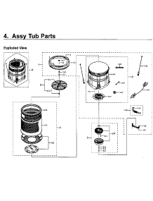 Tub parts for Samsung Washer WA52M8650AV/A4-00 from AppliancePartsPros.com