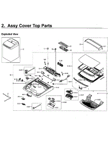 Cover Top parts for Samsung Washer WA52M8650AV/A4-00 from AppliancePartsPros.com