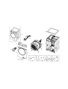 Main parts for Samsung Washer WF330ANW/XAA-07 from AppliancePartsPros.com