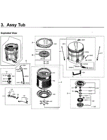 Tub Asy parts for Samsung Washer WA5471ABW/XAA-02 from AppliancePartsPros.com